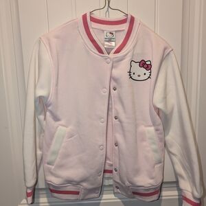 Hello Kitty Pink and White Varsity Jacket